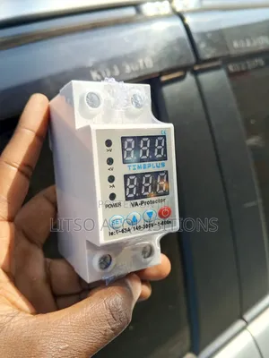 63a Digital Adjustable Voltage Current Protector | Rail Va Protector