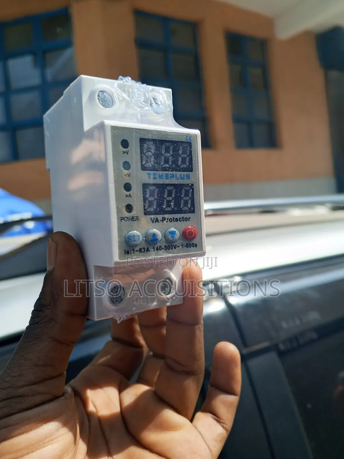 63a Digital Adjustable Voltage Current Protector | Rail Va Protector