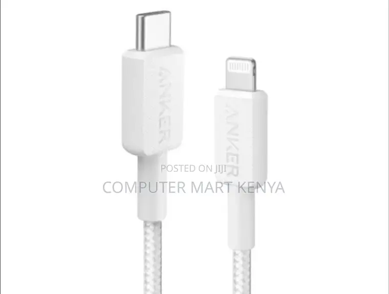 Anker 322 Usb-C to Lightning Cable (6ft Braided) White