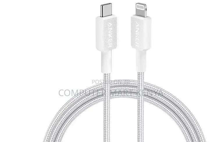 Anker 322 Usb-C to Lightning Cable (6ft Braided) White
