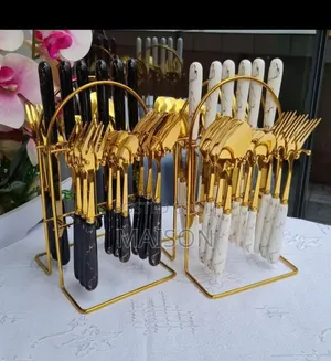 Heavy Marble Cutlery Set.