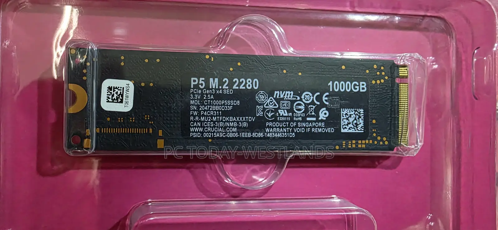 Crucial P5 Plus M.2 2280 1tb Pci-Express 4.0 X4 Nvme Internal (Ssd)
