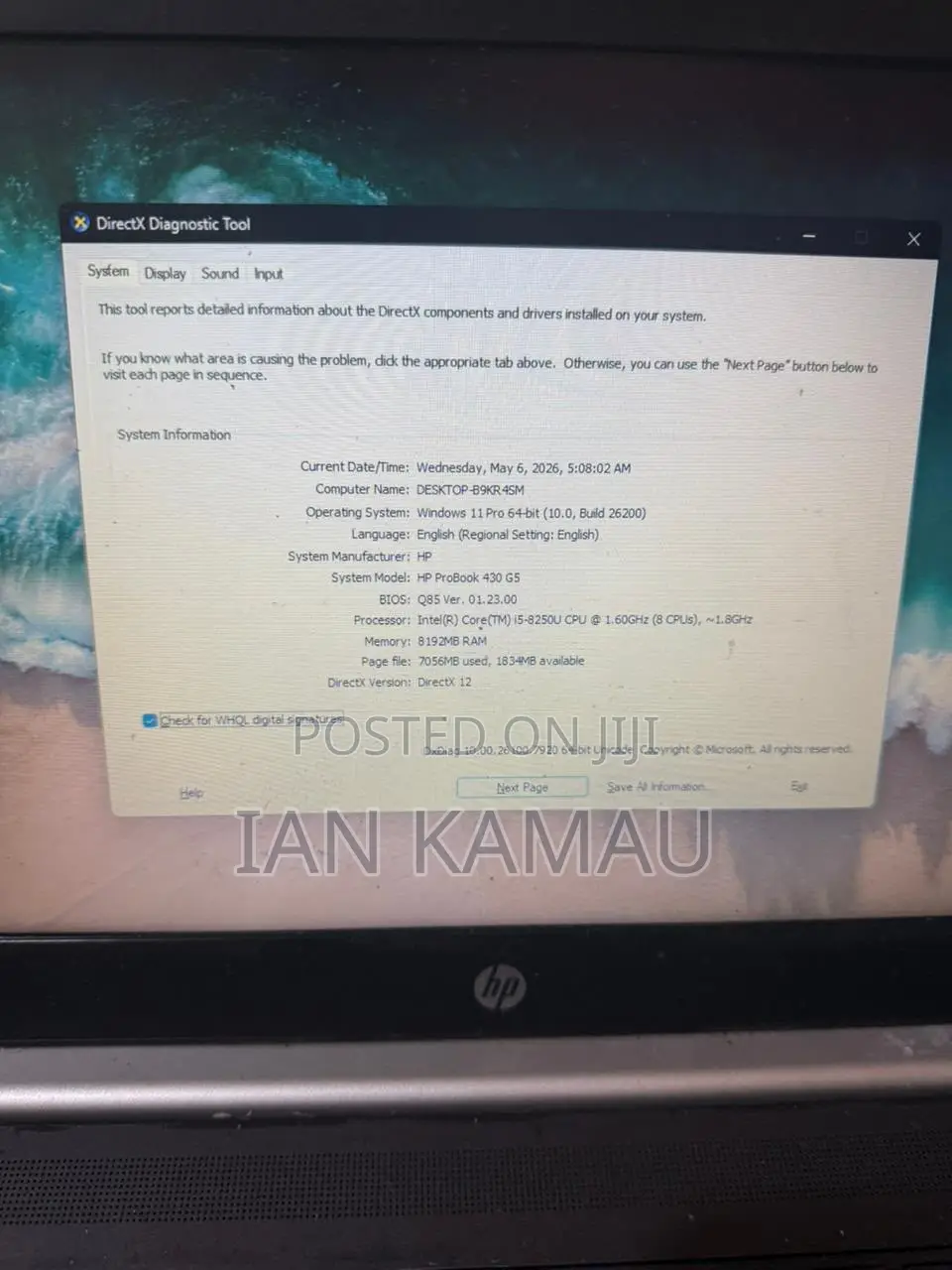 Laptop HP 430 G5 8GB Intel Core i5 SSD 256GB
