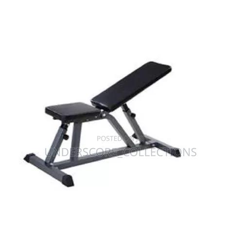 Silver and Black Weight Bench