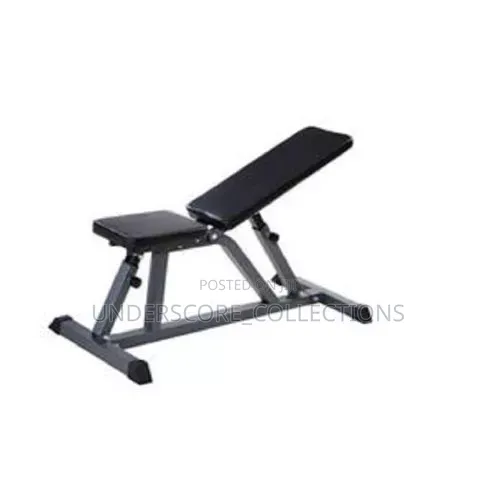 Silver and Black Weight Bench