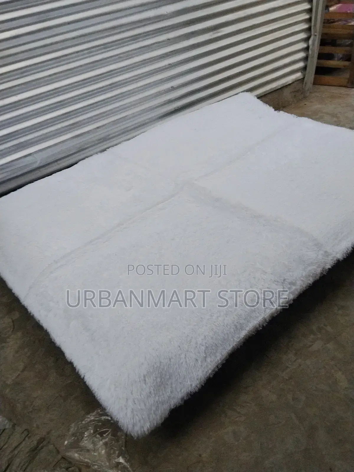 White Plain Fluffy Carpet 5x8ft Soft Area Rug