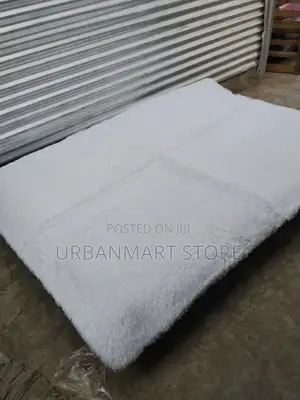 White Plain Fluffy Carpet 5x8ft Soft Area Rug