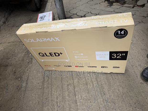 Solarmax 32" Inch Qled FHD Android Tv,Netflix,Decoder,Bluetooth-Enable