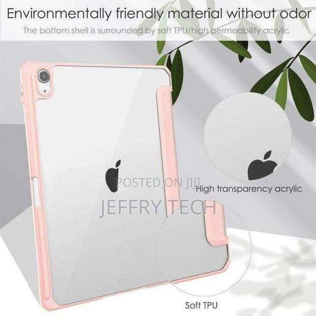Foldable Clear Back Case for iPad Air 11 M3 (2025) – Pencil Holder, Tr - thumbnail 3