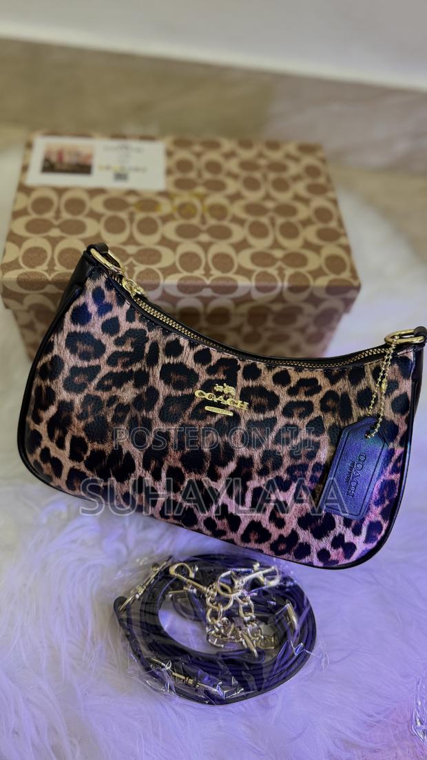 Leopard Print Shoulder Bag With Adjustable Strap - thumbnail 2