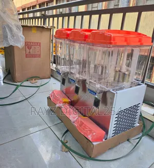 3 Column Commercial Juice Dispenser With Compressor