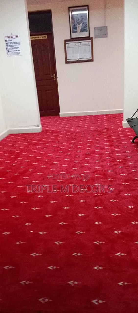 Red Dotted 12mm Commercial Carpet - thumbnail 2