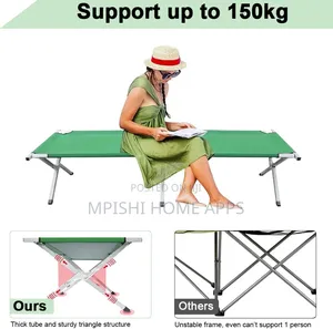 Foldable Camping Bed Green