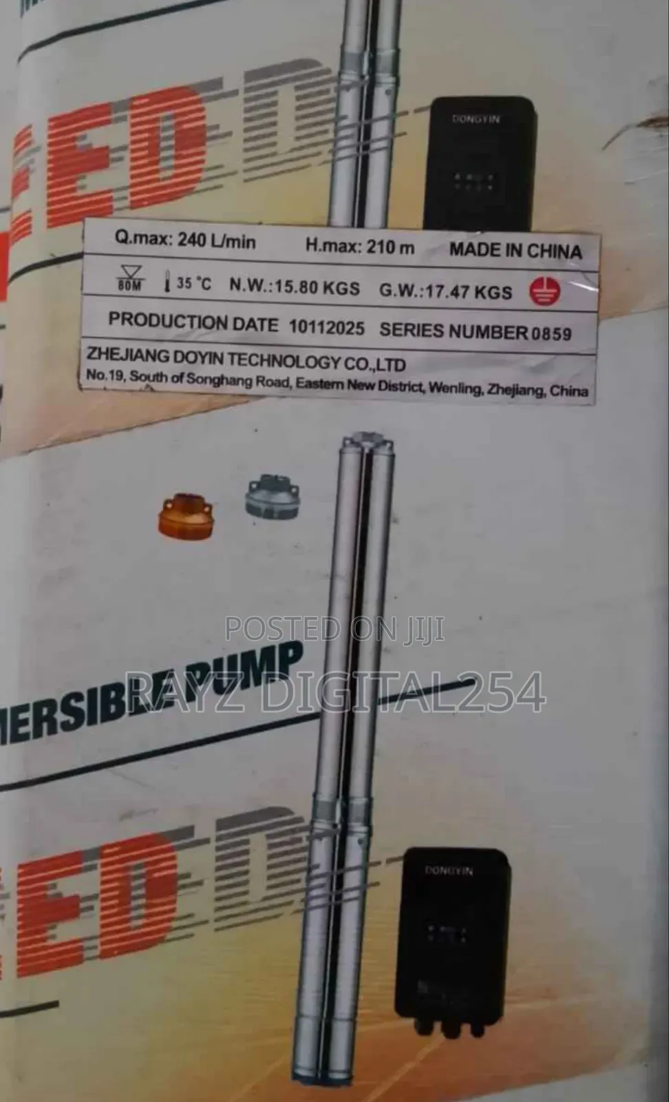 Doyin Hybrid 210m Submersible Water Pump