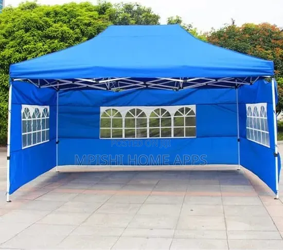 Gazebos 3m by 6m Pop Up Canopy Tent With 3 Window Side Walls