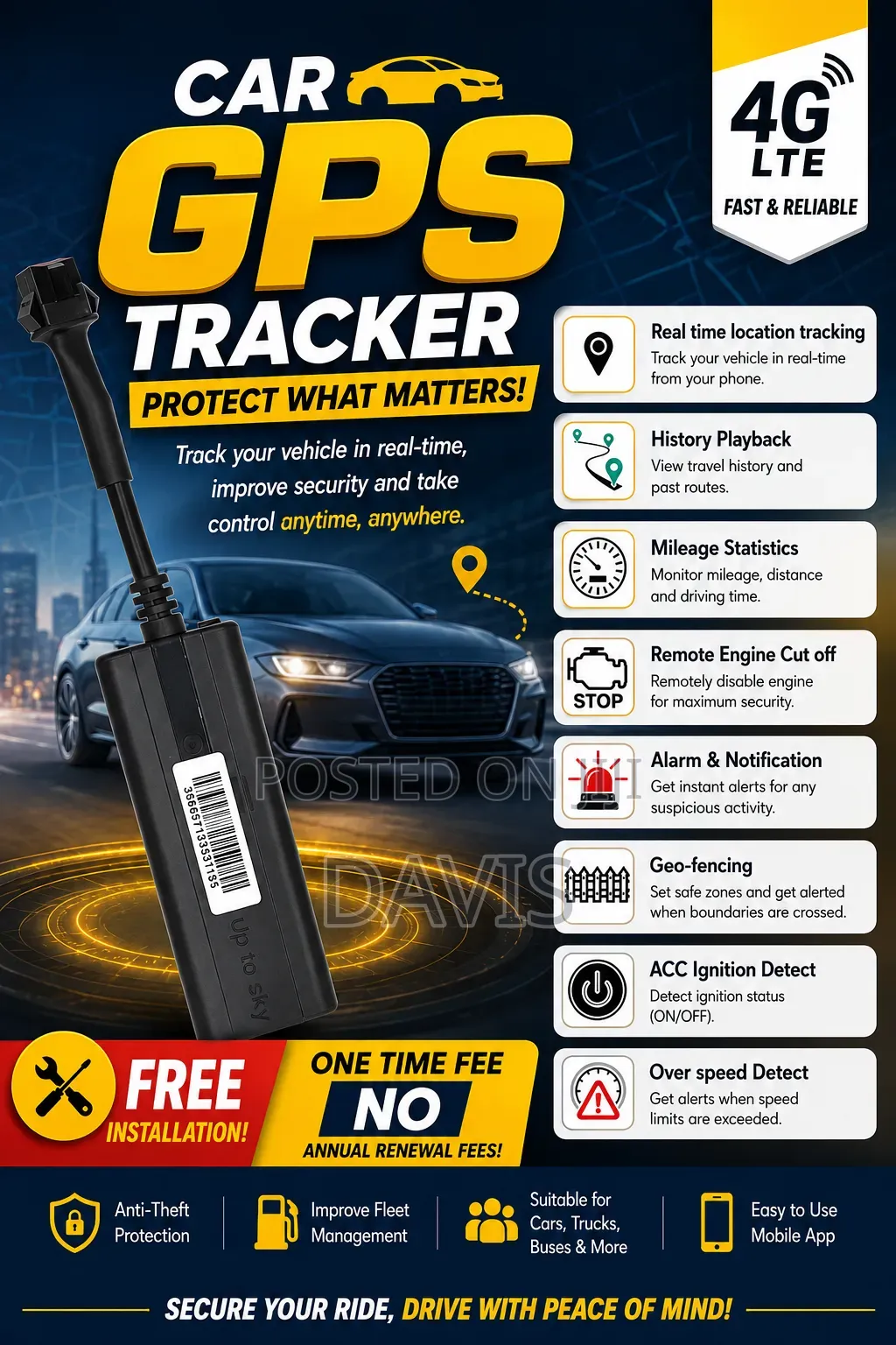 GPS Car Tracker Universal for All Vehicles