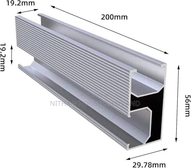 Solar Panel Aluminum Roof Mounting Rail 4.8m - main view