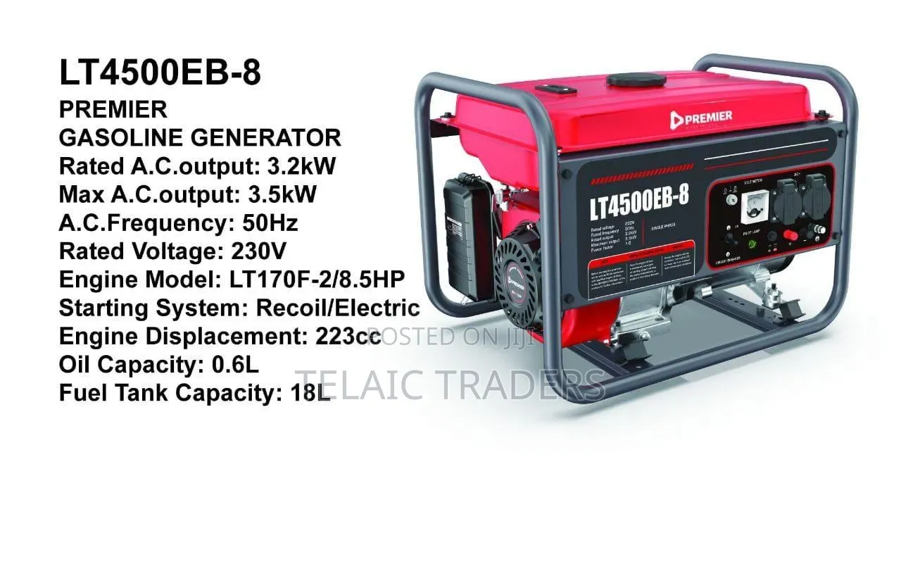 Lt4500eb-8 Premier Gasoline Generator 18l