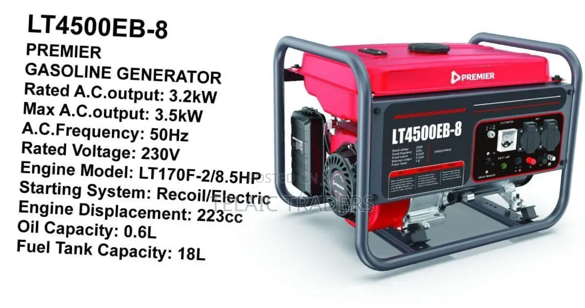 Lt4500eb-8 Premier Gasoline Generator 18l