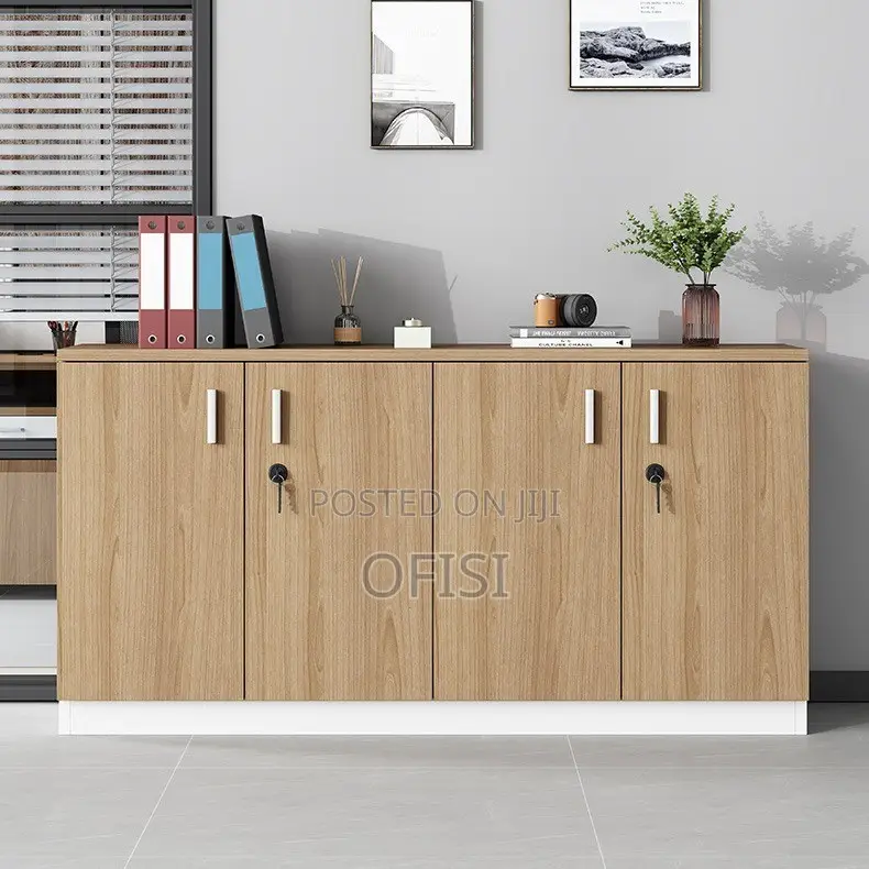 Office Cabinet; 4 Door Wooden Office Credenza Cabinet