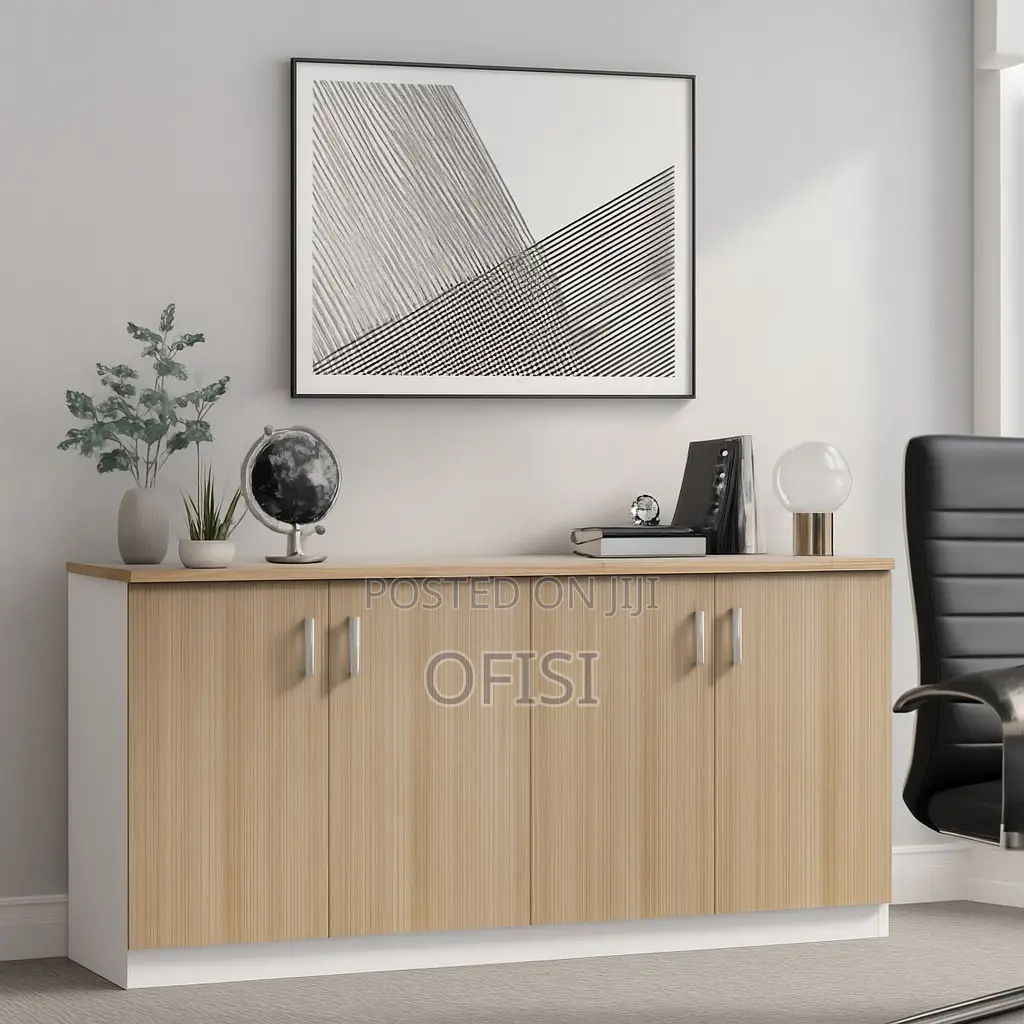 Office Cabinet; 4 Door Wooden Office Credenza Cabinet