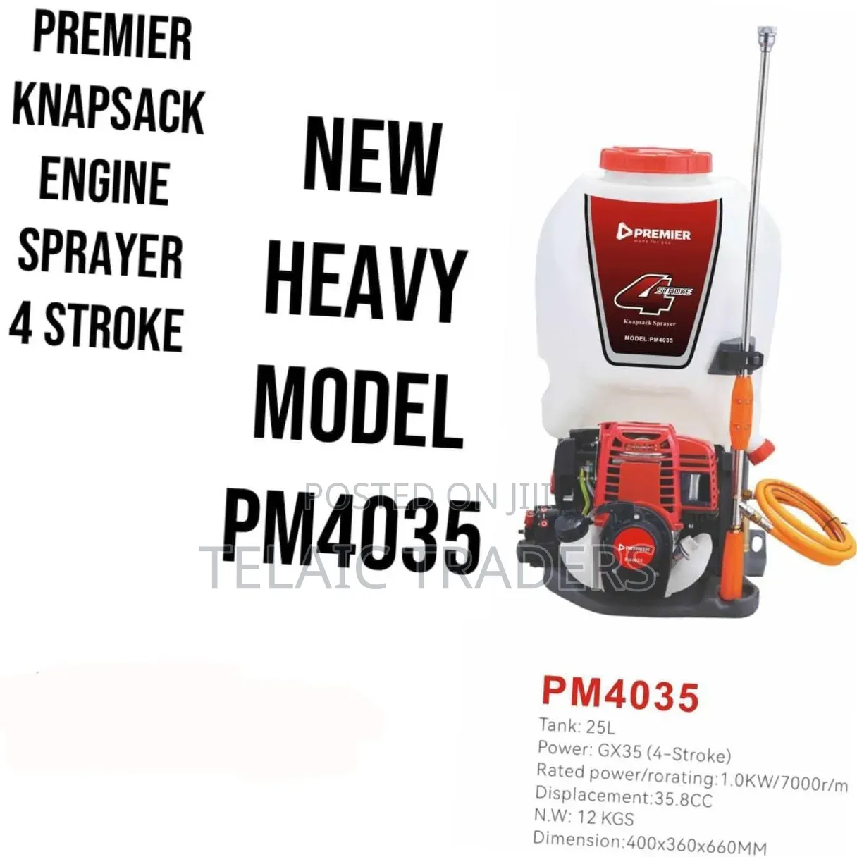 25l Knapsack Engine Sprayer 4 Stroke Pm4035