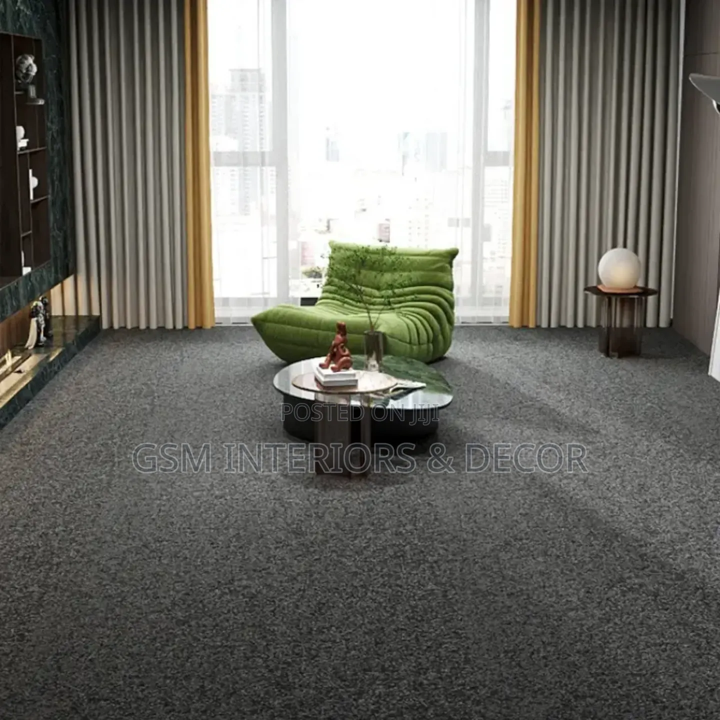 Wall to Wall Office Carpets in Blue/Gray Sheds