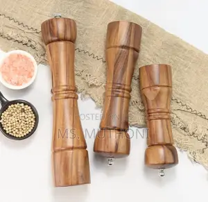 1 Pc High Quality Acacia Wood Manual Salt and Paper Shaker Mill