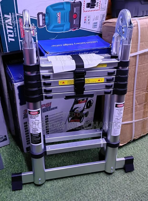 3.8m Telescopic Ladder/Double Telescopic Aluminum Ladder (1.9m+1.9m)