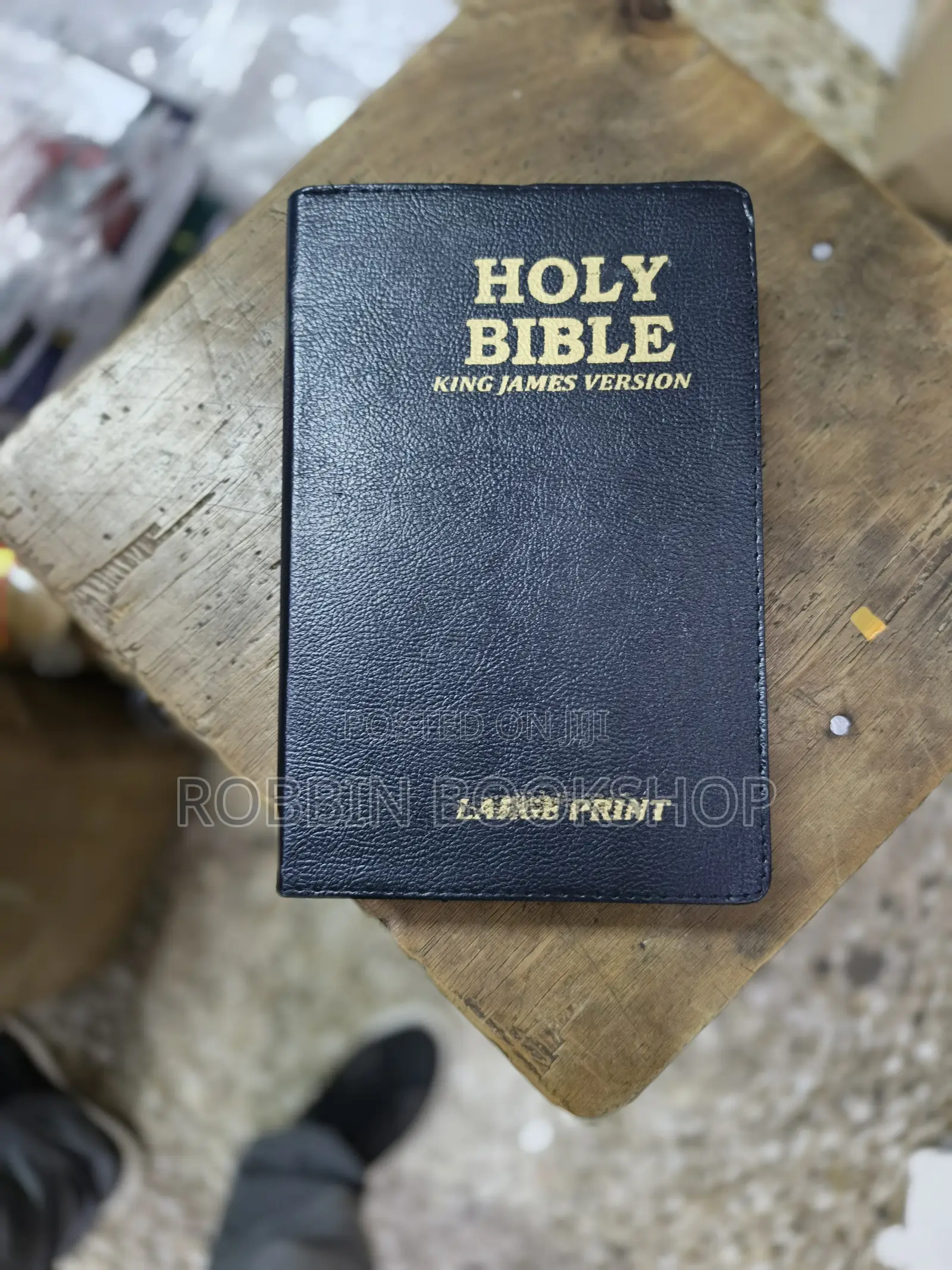 KJV Holy Bible Large Print – Black Leather Cover