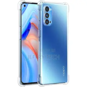 For Reno 4 Flexible Clear Transparent Soft Tpu Back Case Cover