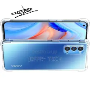 For Reno 4 Flexible Clear Transparent Soft Tpu Back Case Cover