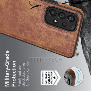 Retro Leather Back Cover for Samsung Galaxy A53-Black