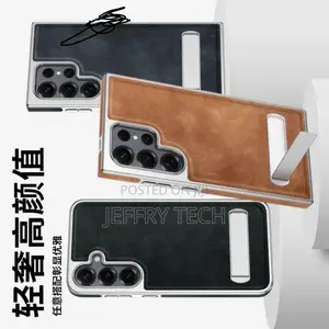 Leather Kickstand Case for S23 Ultra– Luxury Shockproof Magnetic