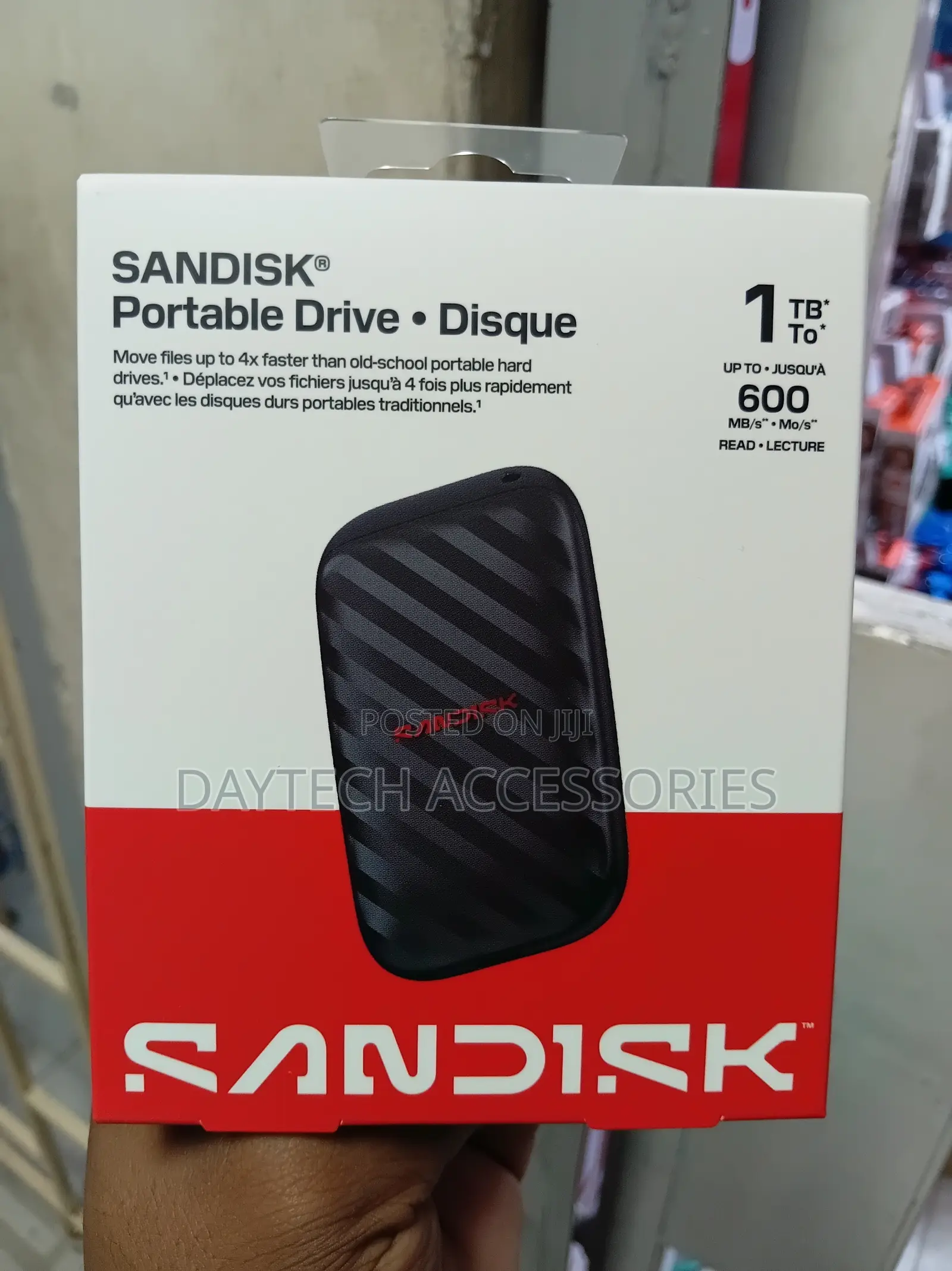 Sandisk Portable SSD (Model Sdssde10) With 1tb of Storage Capacity.