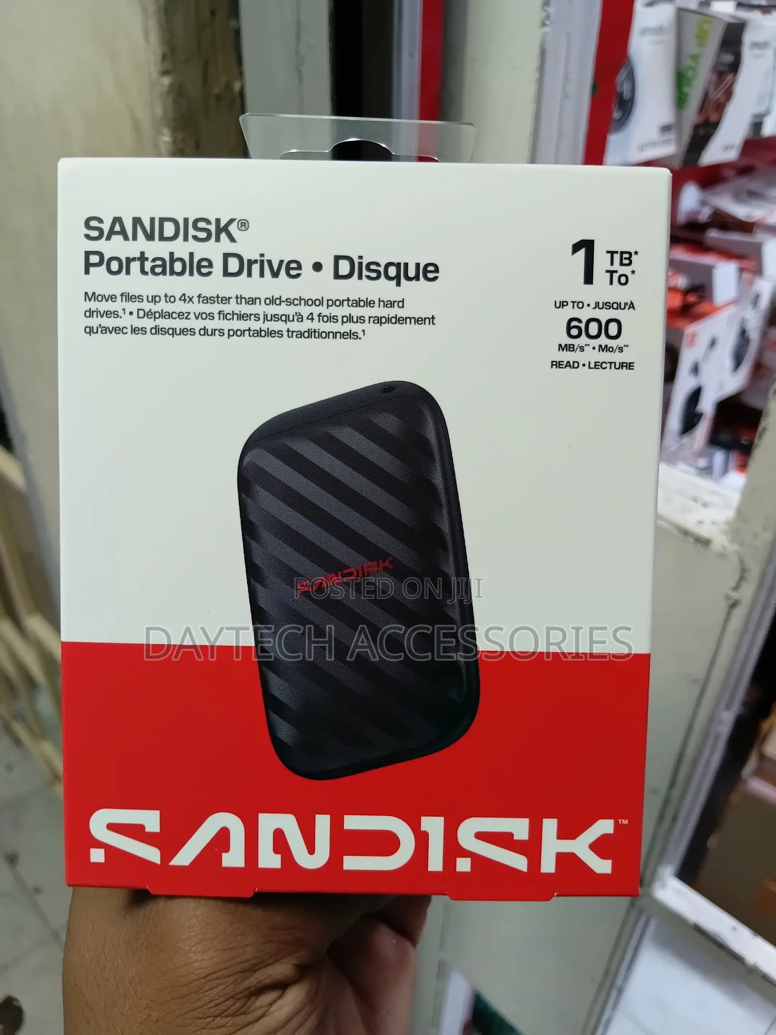 Sandisk Portable SSD (Model Sdssde10) With 1tb of Storage Capacity.