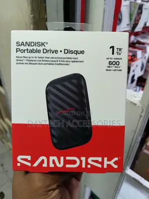 Sandisk Portable SSD (Model Sdssde10) With 1tb of Storage Capacity.