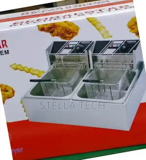 Chicken Stock Stainless Steel Double Deep Fryer