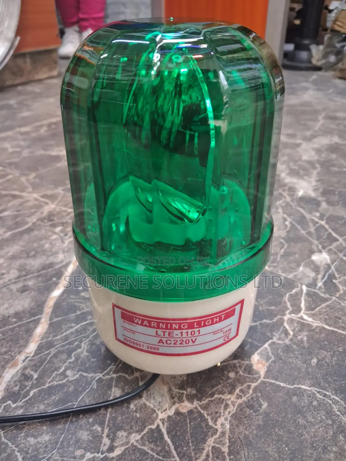Green LTD-1101j Led Warning Light With a Rotating Beacon