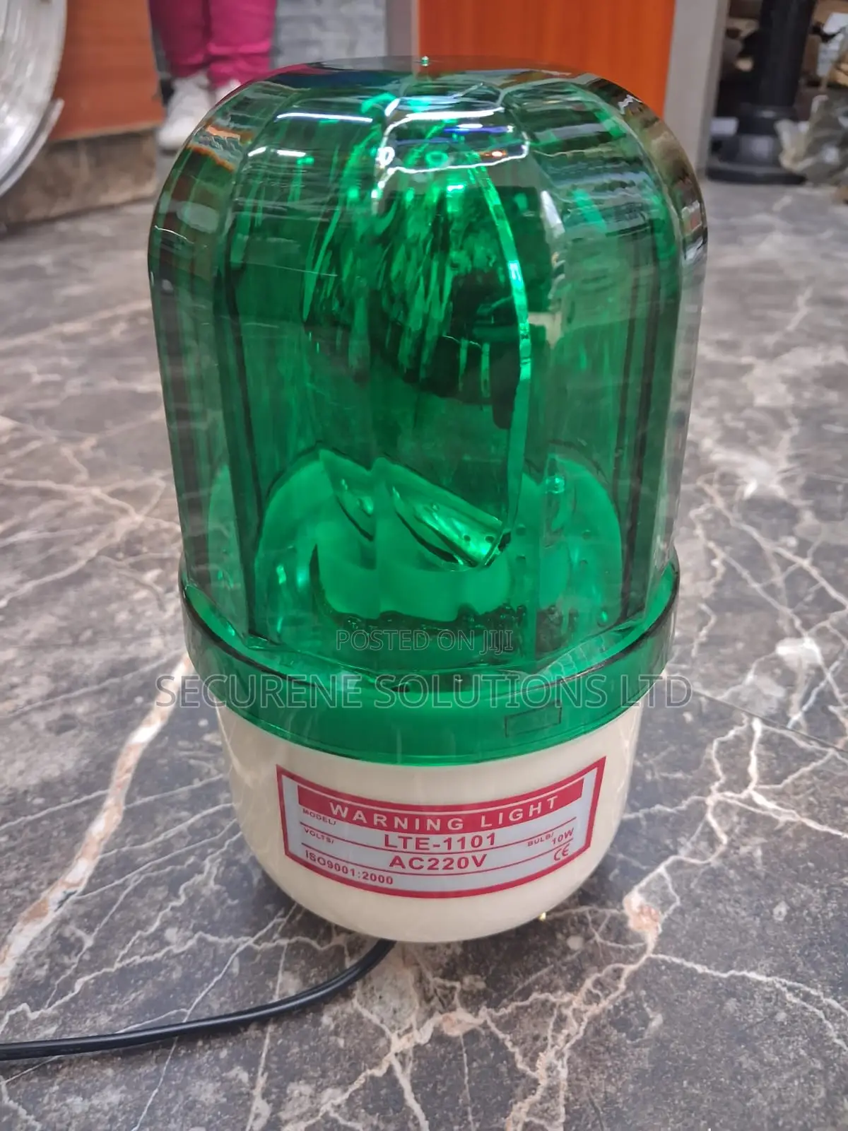 Green LTD-1101j Led Warning Light With a Rotating Beacon