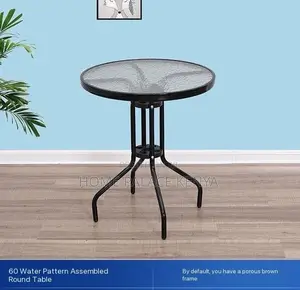 Outdoor Table: Wave Glass Patio Table With Umbrella Hole