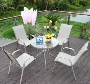 Outdoor Table: Wave Glass Patio Table With Umbrella Hole