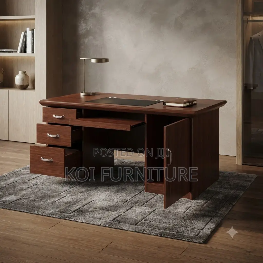 Office Desk; 1.2 Meter Elegance Functionality Mahogany Desk