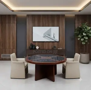 Boardroom Table; Mahogany Round 1.2 Meters Executive Boardroom Table