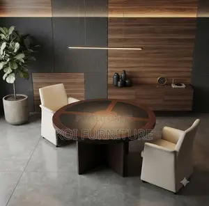 Boardroom Table; Mahogany Round 1.2 Meters Executive Boardroom Table