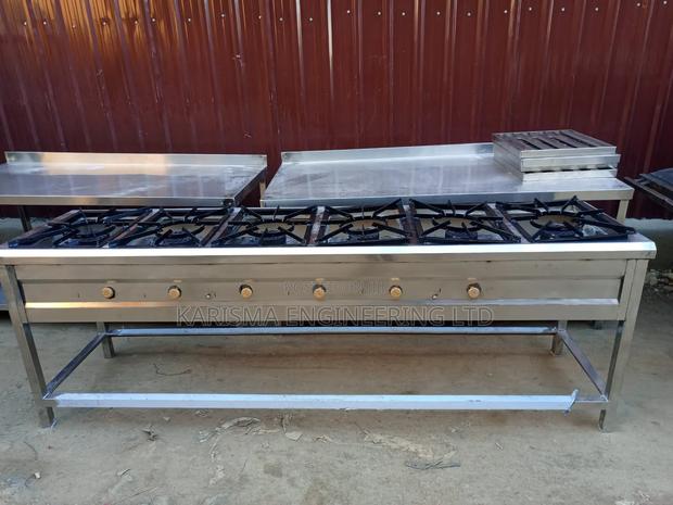 Heavy Duty Stainless Steel 6 Burner Cooker