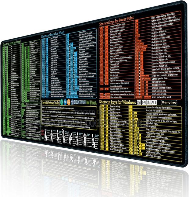Excel Sheet Shortcut Guide Extended Mouse Pad