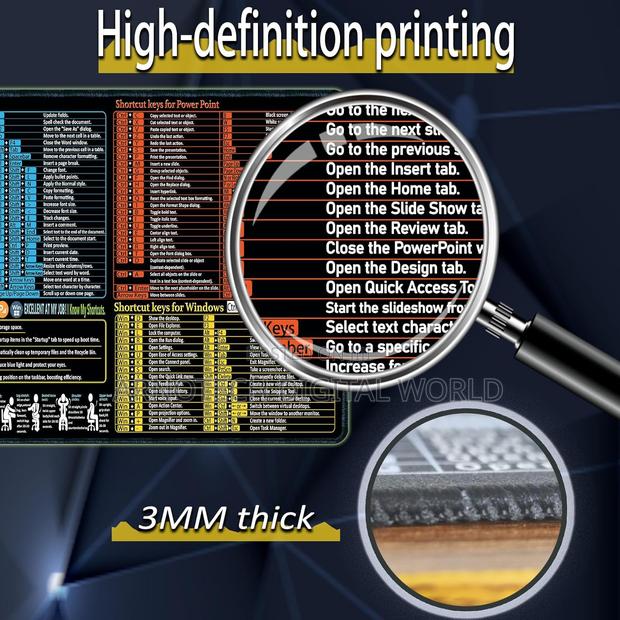 Excel Sheet Shortcut Guide Extended Mouse Pad - thumbnail 3