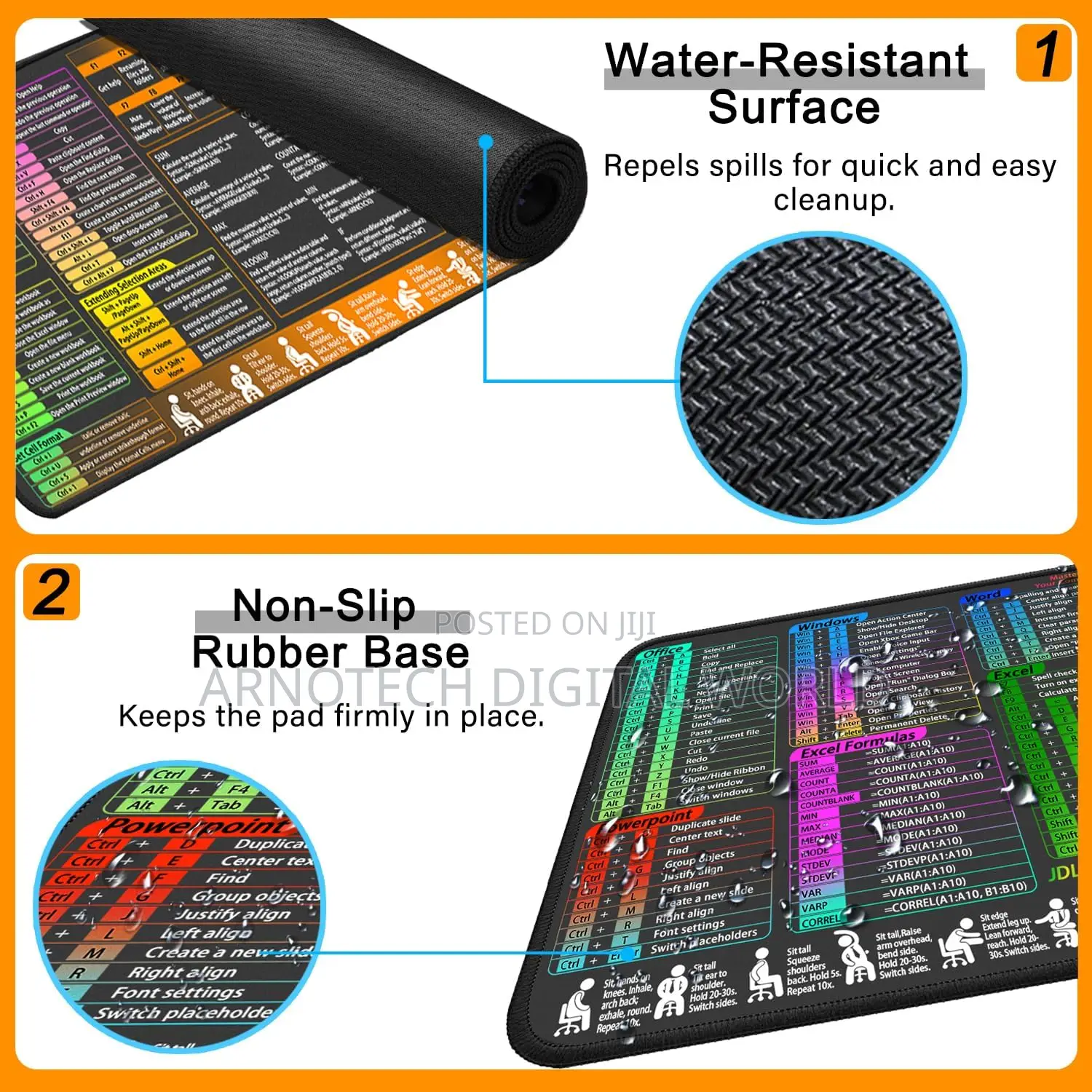 Excel Sheet Shortcut Guide Extended Mouse Pad