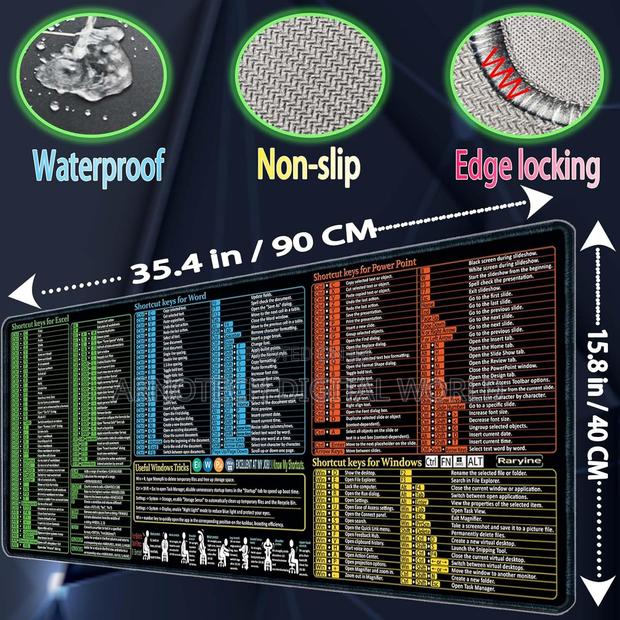 Excel Sheet Shortcut Guide Extended Mouse Pad - thumbnail 5